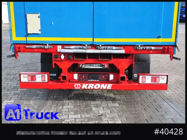 Open oplegger met zeil KRONE SD 27, Papier, Staplerhalterung, Bordwand, Lenkachse