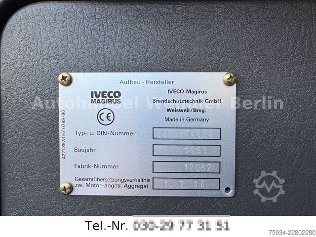 Camión cisterna IVECO FF 95E18 LF 8/6 Tank 600l Schaumzumischanlage