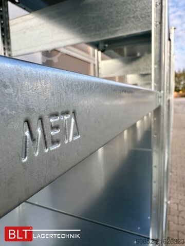 Modular shelf ca. 15,06 lfm. Fachbodenregal META H: 200 cm , T: 60 cm , 150 kg pro Ebene