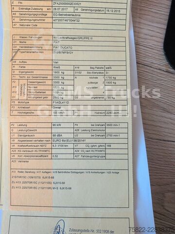 Κλειστό βαν FIAT Ducato Multijet 130 / wenig KM / load 1400kg