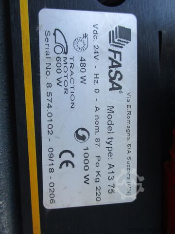 Opwarmveger Natte schrobzuigmachine FASA A 13 75 (2523)