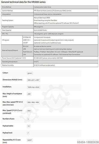 Asztali rakodórobot Vieweg VR 3403