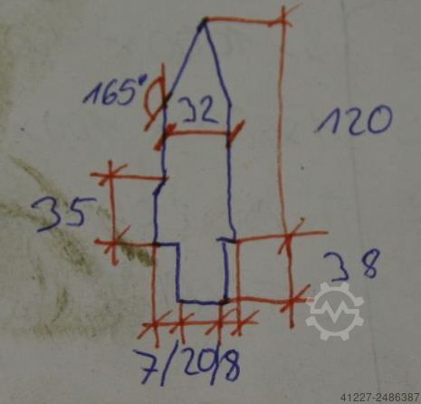 Gereedschap voor afkantpersen Stahl 35/154/2653 mm