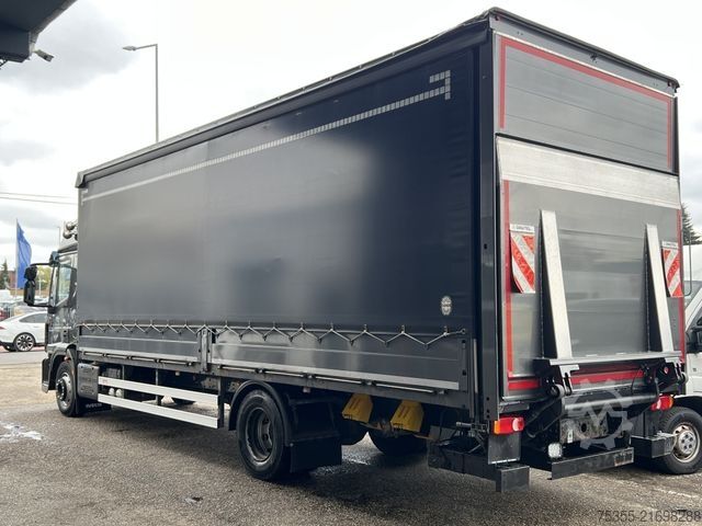Flatbed truck with tarp IVECO EC ML120E25 ACC Klima Kamera Navi LBW 7,7m