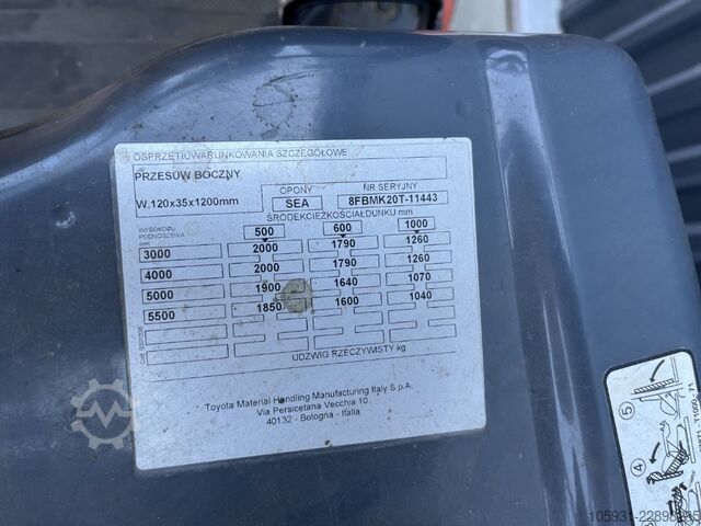 Electric 4-wheel forklift Toyota 8FBMK20T