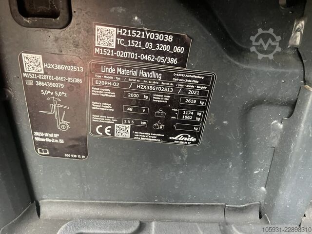 Electric 4-wheel forklift Linde E20PH-02