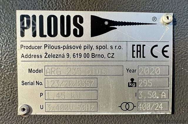 ταινιοπρίονο Pilous-pásové pily spol. s.r.o., ARG 235 Plus