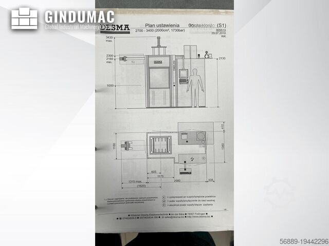 Hidrolik Enjeksiyon Makinesi Kloeckner Desma 968.250 ZO