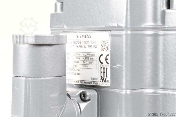 Synchronous servo motor Siemens 1FK7040-2AK71-1CH1