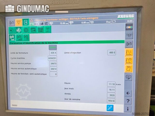 Hydraulische spuitgietmachine Arburg 420A 1000-400