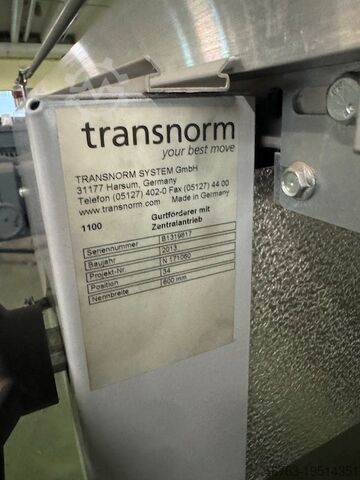 Transportbånd Transnorm 1100 Gurtförderer mit Zentralantrieb