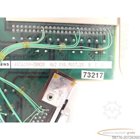 Componente Siemens Siemens 6SC6100-0BN20 Baugruppe Version B C D SN 73217