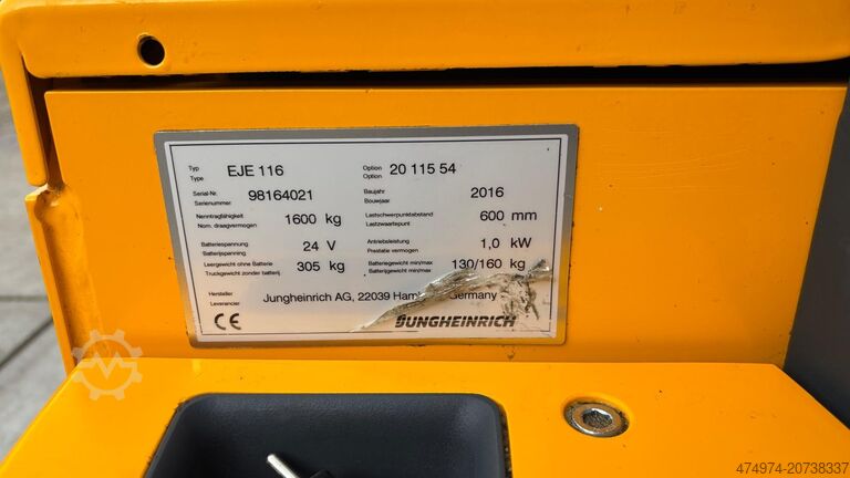 Manual pallet truck pump truck Jungheinrich EJE 116