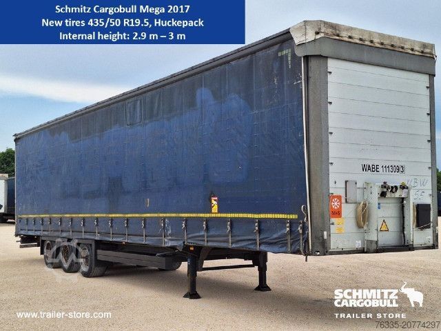 Öppen semitrailer med kapell Schmitz Cargobull Curtainsider Mega