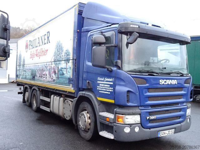 LKW mit Kofferaufbau SCANIA P 320*7,3m Schwenkwand*Lift/Lenk*LBW*2x AHK*Diff