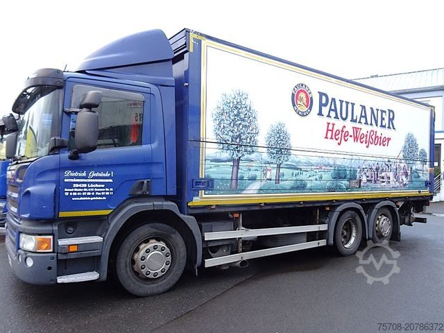 LKW mit Getränkeaufbau SCANIA P 320*7,3m Schwenkwand*Lift/Lenk*LBW*2x AHK*Diff