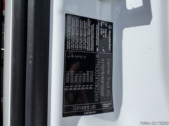 Camion benne MERCEDES-BENZ ACTROS 2551 6X2, PALFINGER-ABROLLKIPPER MIT SCHROTTKRAN,  LENK-LIFTACHSE, EURO 6