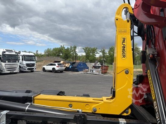 Camion benne MERCEDES-BENZ ACTROS 2551 6X2, PALFINGER-ABROLLKIPPER MIT SCHROTTKRAN,  LENK-LIFTACHSE, EURO 6