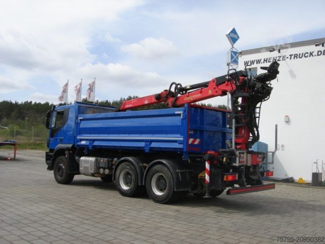 Kipper LKW IVECO TRACKER 260T50 6x4 3-Achs Kipper Heckkran Espilo