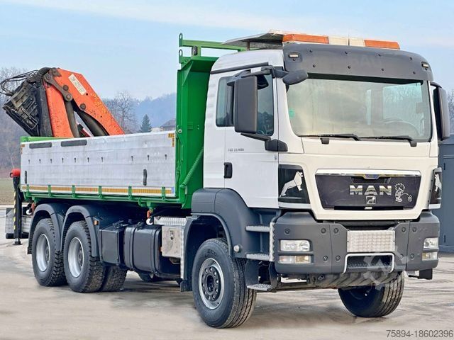 Autolaadkraan MAN TGS 33.480*KIPPER 5,70m * PK 23002 + FUNK * 6x4