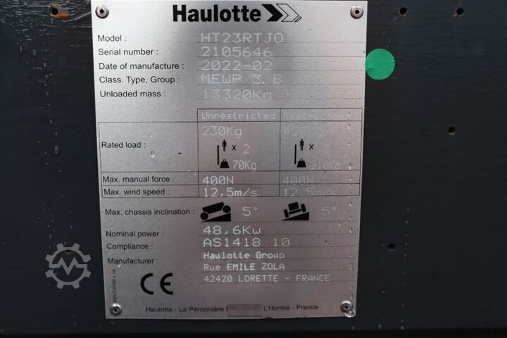 Telescopic boom lift Haulotte HT23RTJ O Valid Inspection, *Guarantee! Diesel, 4x