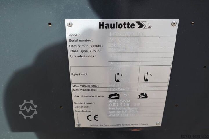 Telescopic boom lift Haulotte HT23RTJ O Valid Inspection, *Guarantee! Diesel, 4x