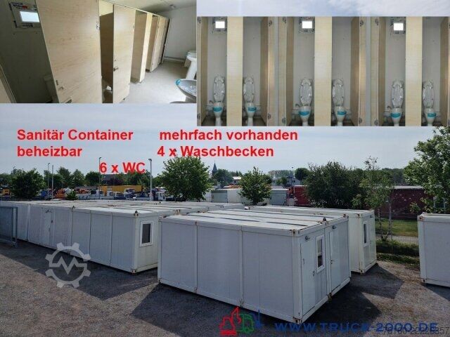Open aanhangwagen met zeil  Sanitär Toiletten Container NEU 6 Toiletten