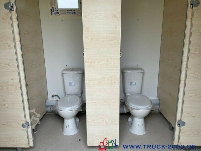 Open aanhangwagen met zeil  Sanitär Toiletten Container NEU 6 Toiletten
