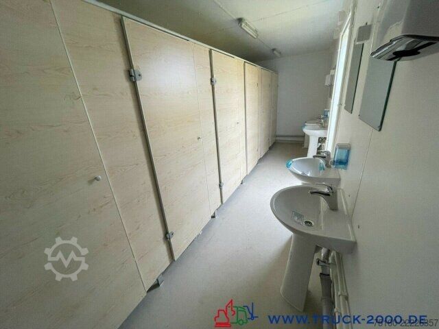Open aanhangwagen met zeil  Sanitär Toiletten Container NEU 6 Toiletten