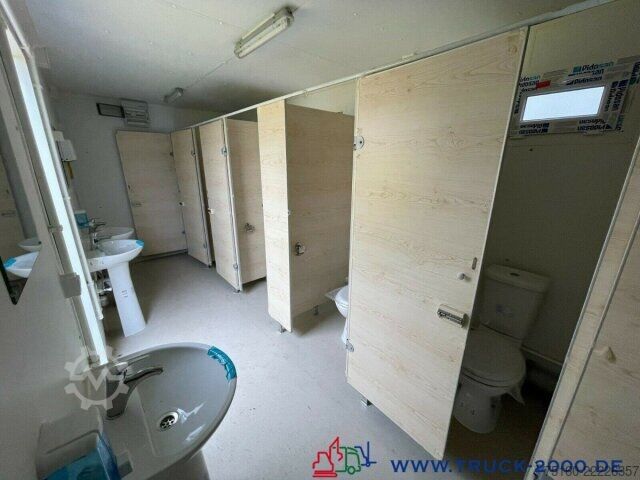 Open aanhangwagen met zeil  Sanitär Toiletten Container NEU 6 Toiletten
