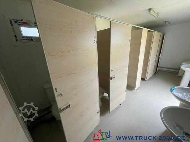 Open aanhangwagen met zeil  Sanitär Toiletten Container NEU 6 Toiletten