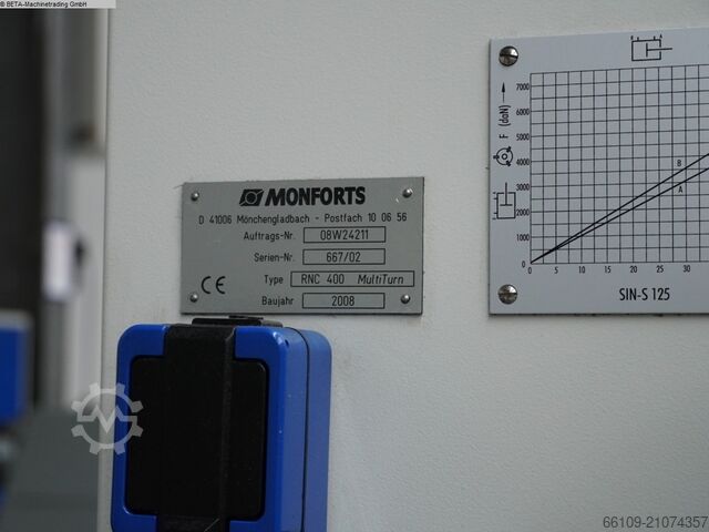 Cyclusgestuurde draaibank MONFORTS RNC 400 MultiTurn