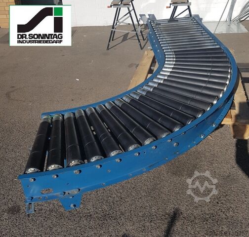 Curved roller conveyor 90° left driven +... Dematic 500-440 IR765 + 880-500-440