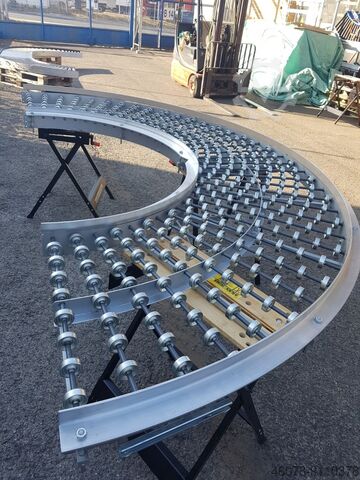Curved wheel conveyor 180° gravity conveyor Transnorm 700-600 IR1500