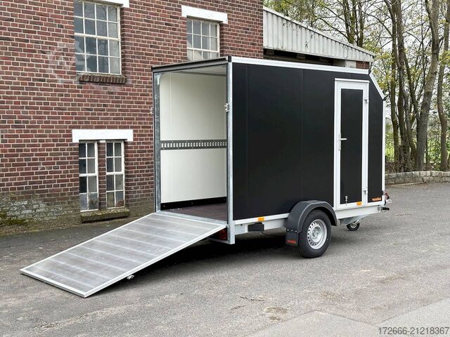 Box trailer Vezeko TK B 15.30 | BLACK | RAMPE | SEITENTÜR 305X152X193CM 1500KG | AERO KOFFERANHÄNGER