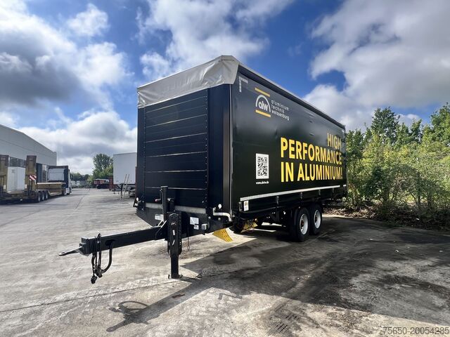 Åben trailer med presenning Fliegl TPS135  13,5 t Tandemplanenanhänger, neuwertig