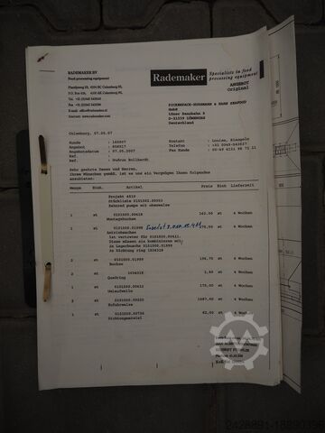 Línea de dosificación/llenado Rademaker B.V. 