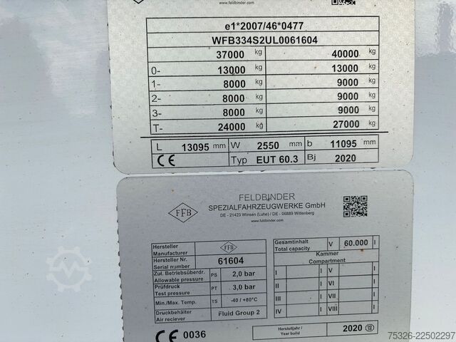 Silo oplegger FELDBINDER EUT 60.3-4/4 LIFT LENK