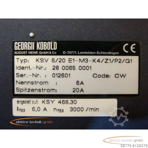 Georgii Kobold Component Georgii Kobold KSV 6/20 E1-M3-K4/Z1/P2/G1 AC Servoregler MidiDrive