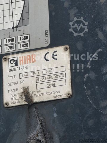 Vrachtauto met open laadbak MAN TGS 18.360 / 6,6m / Hiab 244 16m Kran
