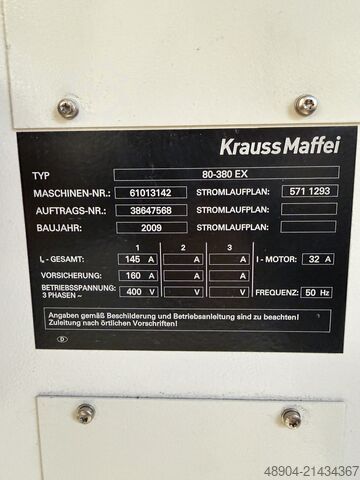 Spuitgietmachine KraussMaffei EX 80-380 vollelektrisch/full electrical