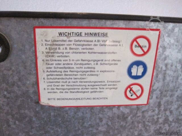 Laveuse de pièces Gummi-Mayer Gummi-Mayer Teilewaschgerät / Teilewaschtisch