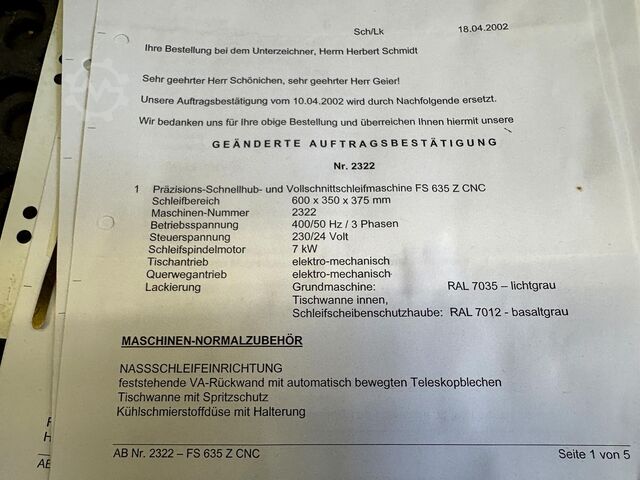 Planslipmaskin GEIBEL & HOTZ FS 635 Z CNC