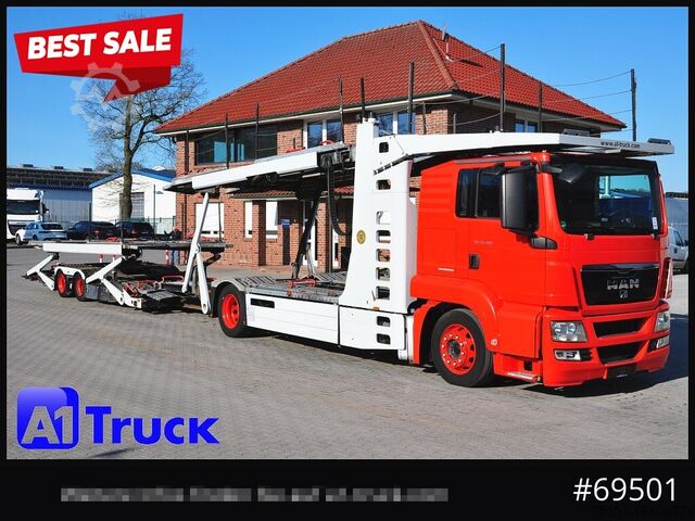 Autószállító teherautó MAN 18.400 TGX, Autotransporter Kässbohrer,