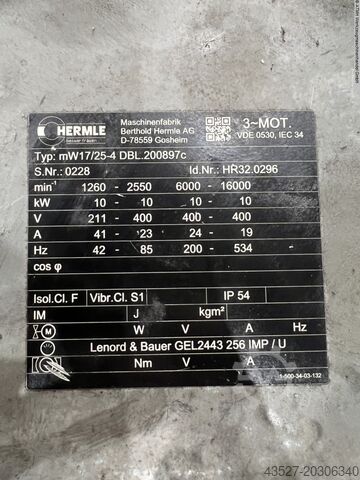 Outros WEISS 1747744_HI - HERMLE C1200 U