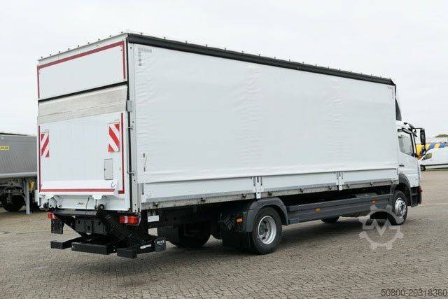 Plattewagen met zeil MERCEDES-BENZ 1521 L Atego 4x2, 8.100mm lang, LBW, Junge,Klima