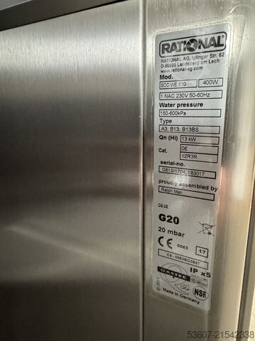 Kombidämpfer Rational SCC 61WE Gasausführung