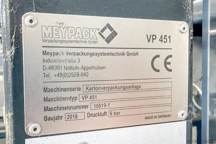 Meypack Wrap Around Συσκευαστικό Μηχάνημα για Κουτιά, μεταβλητό, 2018 Meypack Dosen Verpackung VP 451