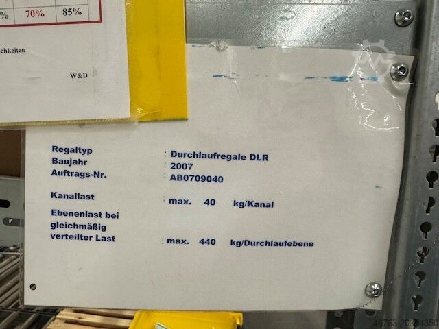 Průtokový paletový regál Jungheinrich DLR Durchlaufregal