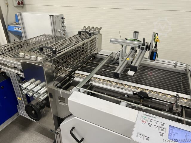 Máquina plegadora y hendedora Heidelberg Stahlfolder + Popp Maschinenbau SRT + MWS